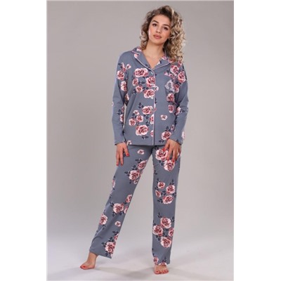 ТК 215 роз Пижама (Серый/розовый)