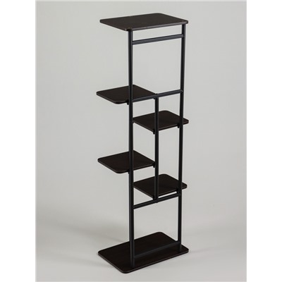 Подставка для цветов Greengo, 6 полок, 36×23×106 см, напольная, каркас металл, полки МДФ, чёрная