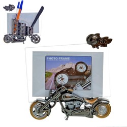 Фоторамка мотоцикл 10х15 / 9082 /уп 120/подставка для ручек
