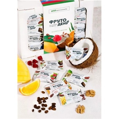 Финиковые конфеты ассорти / 6 вкусов / Фрутодень / 450 г / Сибирский кедр