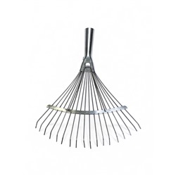 Грабли веерные, проволочные, 18 зубцов, металлические, тулейка 25 мм, без черенка