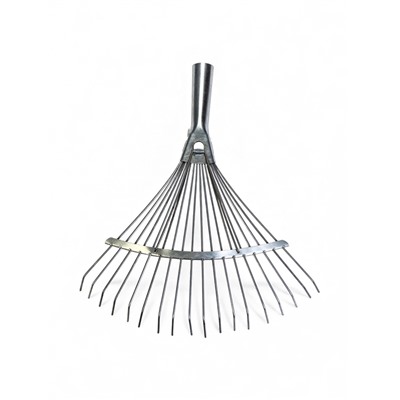 Грабли веерные, проволочные, 18 зубцов, металлические, тулейка 25 мм, без черенка