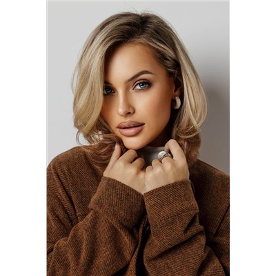 Жакет женский  4458Ф/04/коричневый, меланж