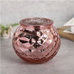 Подсвечник 8х9см РОЗОВЫЙ / S838 /уп 100/686900