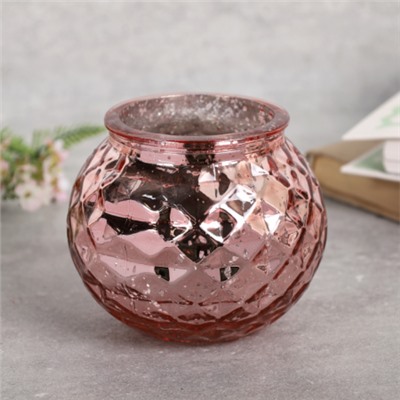 Подсвечник 8х9см РОЗОВЫЙ / S838 /уп 100/686900