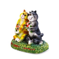 Садовая фигура из полистоуна «Кошки влюблённые. Всё будет хорошо», 23×15×23 см