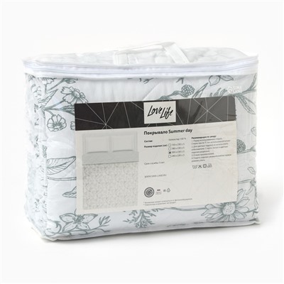 Покрывало 1.5-спальное LoveLife Summer day, 150×230±5 см, жатка