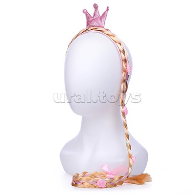 Ободок карнавальный "Корона с косой" в пакете