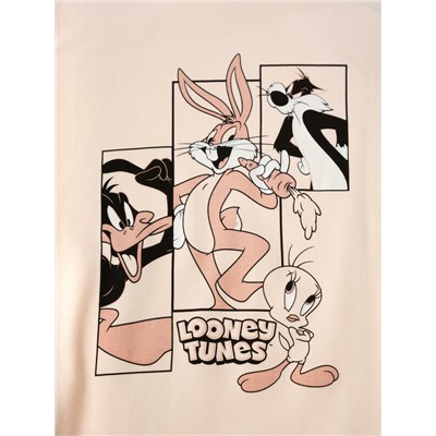 Комплект трикотажный для девочек: фуфайка (футболка), брюки