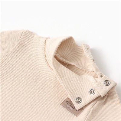 Боди - водолазка детская MINAKU, рост 68-74 см, светло-бежевое