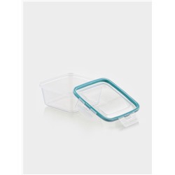 Набор контейнеров для хранения еды Idiland, 3 шт.: 400 мл, 800 мл, 1.5 л, пластик, герметичный, прозрачный, крышка голубая