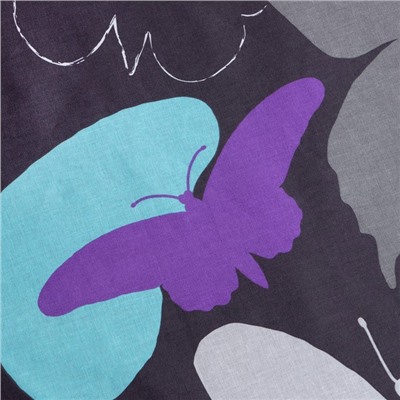 Постельное бельё 2-спальное «Этель» Butterflies, поплин