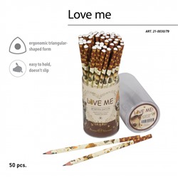 Карандаш черногр. "ЛЮБОВЬ.Котики.Счастье" трехгрвнные НВ 21-0030/79 Bruno Visconti