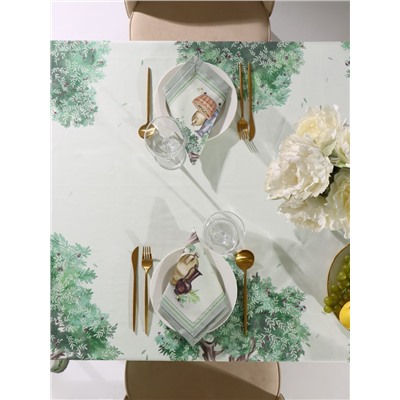 Набор кухонный «Этель» Olivia, скатерть 110×145±3 см, салфетки 40×40 см-4 шт., 100% хлопок