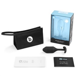 Чёрная пробка для ношения B-vibe Snug Plug 2 - 11,4 см.