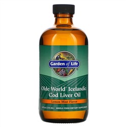 Garden of Life, Olde World, жир печени исландской трески, лимон и мята, 236 мл (8 жидк. унций)