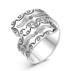 Кольцо из чернёного серебра 925 пробы 23228