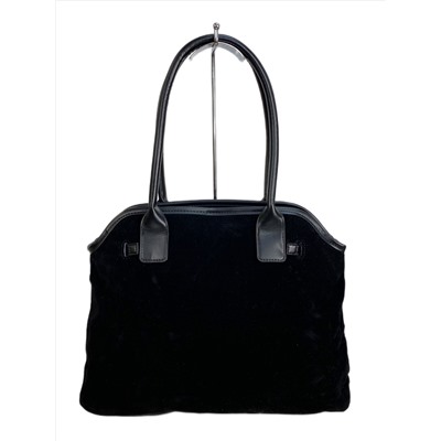 Женская сумка из искусственной замши, цвет черный