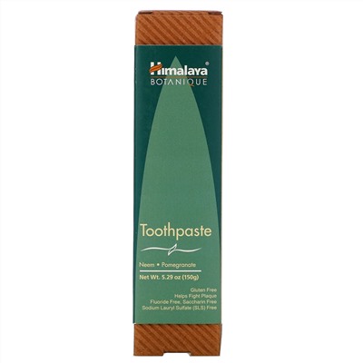 Himalaya, Botanique, зубная паста, ним и гранат, без фтора, 150 г (5,29 унции)
