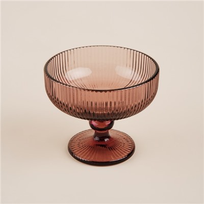 Креманка SL Home «Модерн», 300 мл, 12×10 см, стекло, розовая