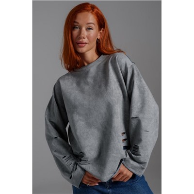 67172 толстовка женская (Винтаж серый)