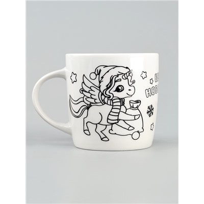 Кружка под роспись «Веселого Нового года», 300 мл