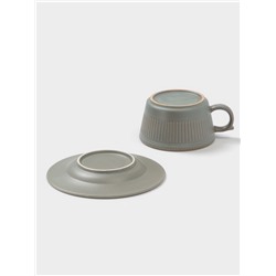 Чайная пара Ancient Greece, чашка 280 мл, блюдце d=15.5 см, керамика, зелёная