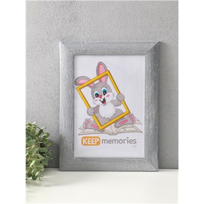 Фоторамка для фото 21×30 см Keep memories Luxe Elegance, с ножкой, пластик, серо-голубой, (пластиковый экран)