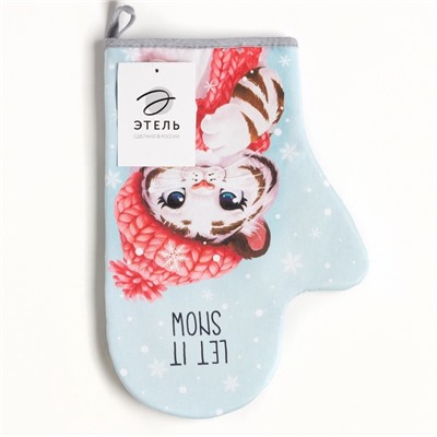 Варежка-прихватка Winter fun, 20×28 см, саржа, 100% хлопок, ватин 250 г/м²