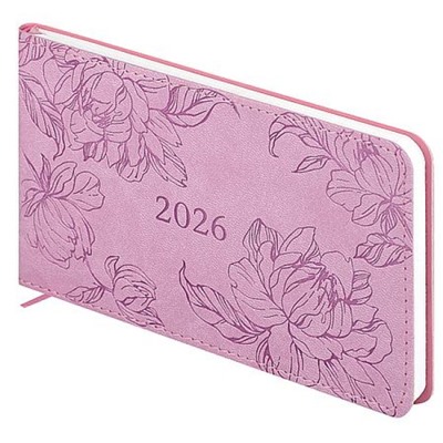 Еженедельник 2026 г. 150х87 мм 128 стр. 70402 "ВИННЕР ЛИЛОВЫЙ" кожзам Феникс