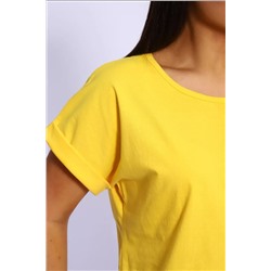 Футболка без рисунка с отворотами на рукавах, хлопок 100%, Арт. 561 НАТАЛИ, 1070919