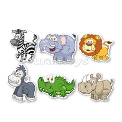 Пазл "Джунгли" (6 картинок)