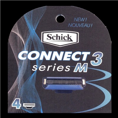 Кассеты для бритвы Schick CONNECT Series M3 (с креплением на MACH-3) (4шт)