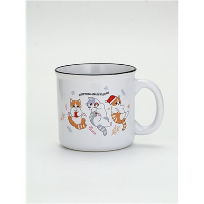 Кружка чайная новогодняя «Замурчательного праздника», 530 мл