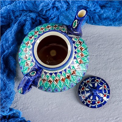 Чайник заварочный Риштанская Керамика, 1.6 л, синий
