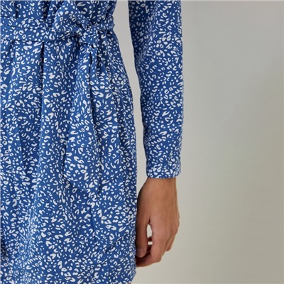 Платье мини женское с воланом MIST, размер 44, голубое