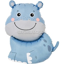 Шар (31''/79 см) Фигура, Бегемотик, 1 шт. в уп.