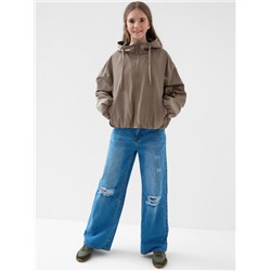 Куртка текстильная с полиуретановым покрытием для девочек (ветровка)