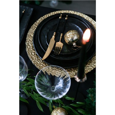 Блюдо для подачи Magistro Pietra lunare, d=27 см, фарфор, чёрное