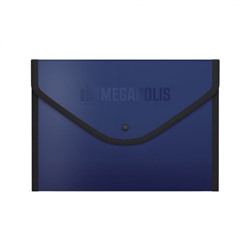 Папка с кнопкой   А4+ обшитая, с текстильной вставкой 50324 MEGAPOLIS непрозрачная, ассорти ErichKrause