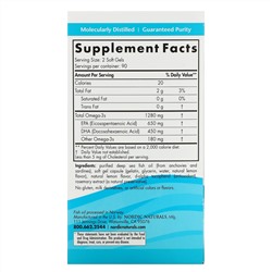 Nordic Naturals, Ultimate Omega, со вкусом лимона, 1280 мг, 180 капсул