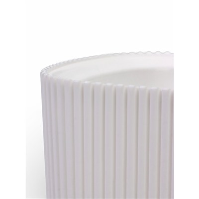 Кашпо для цветов «Стрип», 1.7 л, 29×13×9.2 см, пластиковое, со вставкой, белое