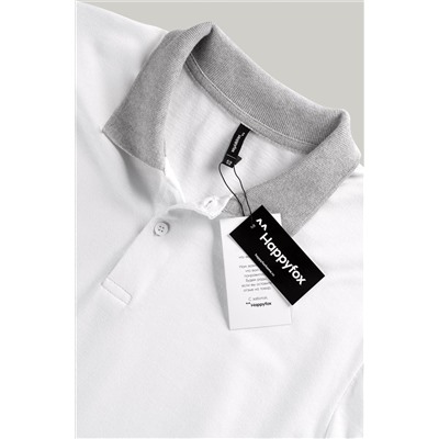 Мужской базовый лонгслив-поло Happyfox