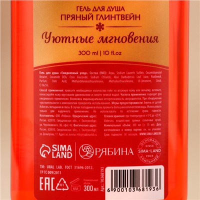 Гель для душа, 300 мл, аромат пряного глинтвейна, URAL LAB