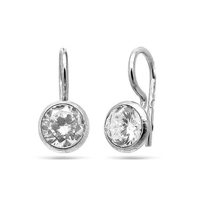 Серьги из серебра куб.циркон., ТРдс-003