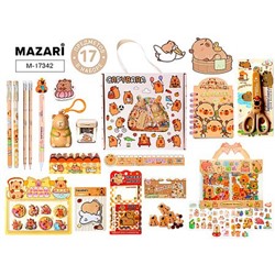 Набор канц. "КАПИБАРА" 17 предметов в картонной коробке M-17342 Mazari