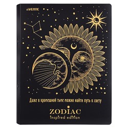 Папка на кольцах " Zodiac" A4 (240x310x35 мм) 2 кольца Ø 30 мм, 650 мкм, на 250 листов бумаги или 50 вкладышей, внутренний карман 160 мкм, тиснение фольгой, индивидуальная упаковка