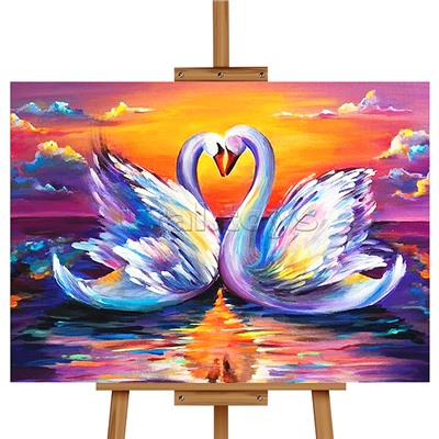 Набор для рисования "Картина по номерам 30х40см. Неразлучники"