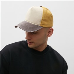 Кепка мужская MINAKU, цвет горчичный, размер 56-58