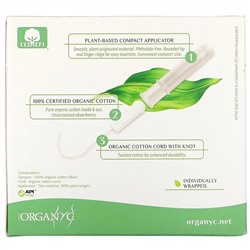Organyc, Organic Tampons, Compact, Super, 16 Tampons